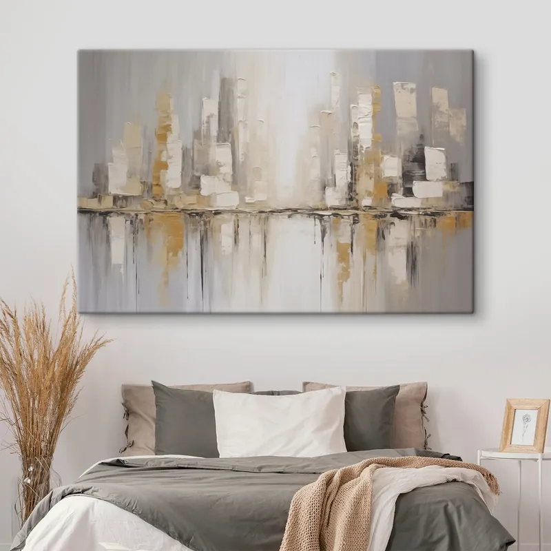 Pictură pe pânză Imitarea abstractă a picturii urbane Nr s46761 Premium