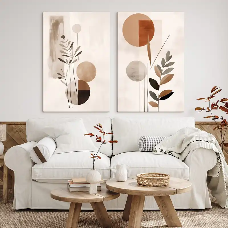 Pictură pe pânză Abstracții cu plante Nr m01036 Ofertă