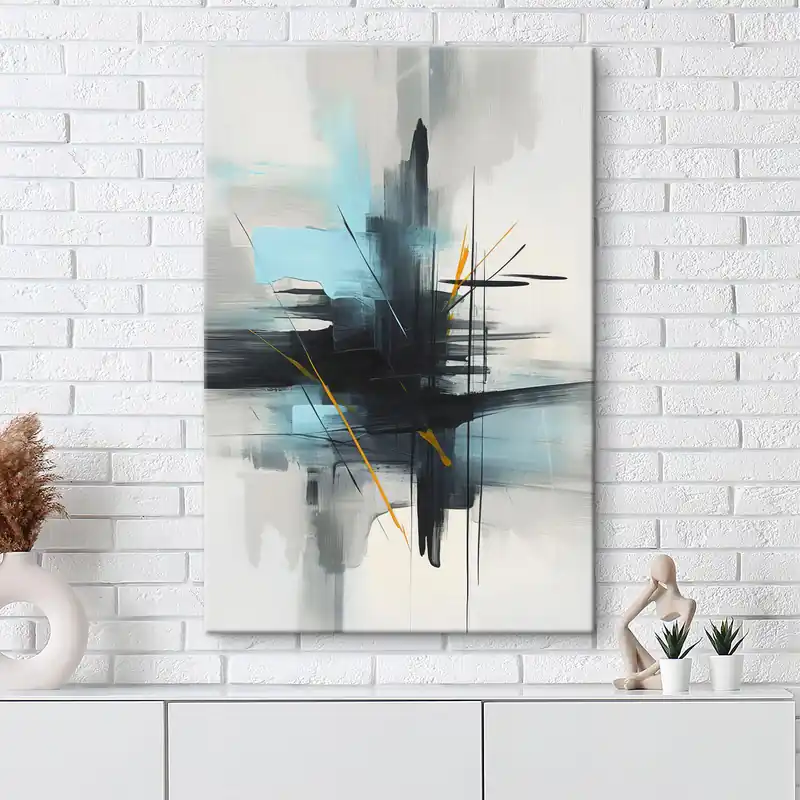 Ofertă de sezon Pictură pe pânză Abstracție cu imitație de stropi și pensule Nr s46789