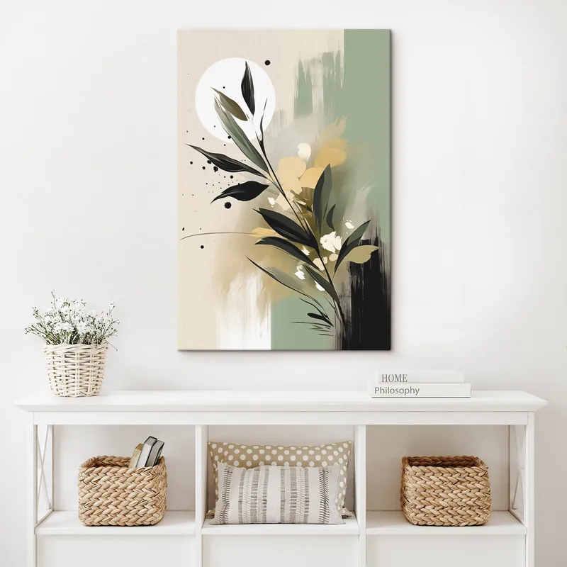 Mai ieftin Pictură pe pânză Abstracție cu o plantă Nr s46790