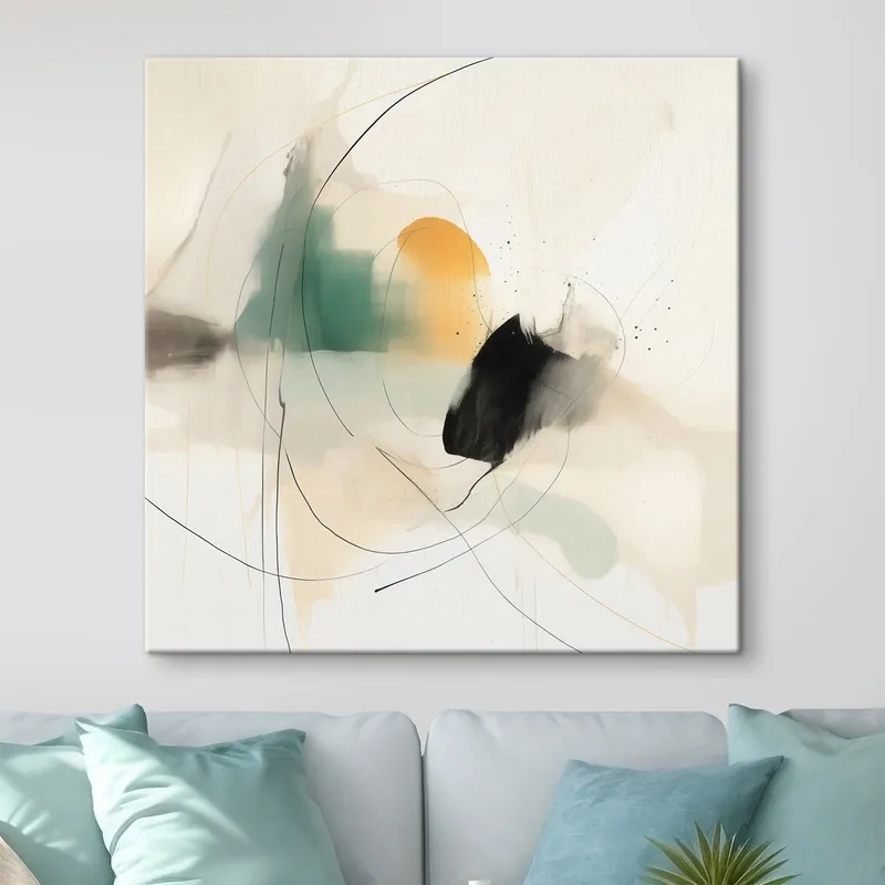Cel mai vândut Pictură pe pânză Dinamica delicată a culorilor și liniilor într-un stil abstract aerisit Nr s46641