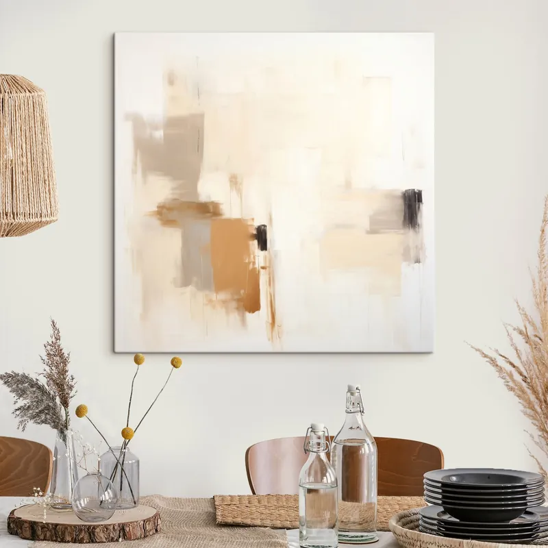 Pictură pe pânză Abstracție cu forme estompate în tonuri calme Nr s46655 Ofertă limitată