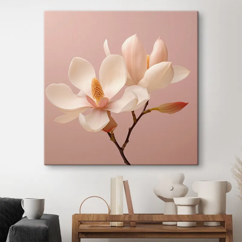 Pictură pe pânză Petale florale delicate într-o paletă pastelată Nr s46666 Retur ușor