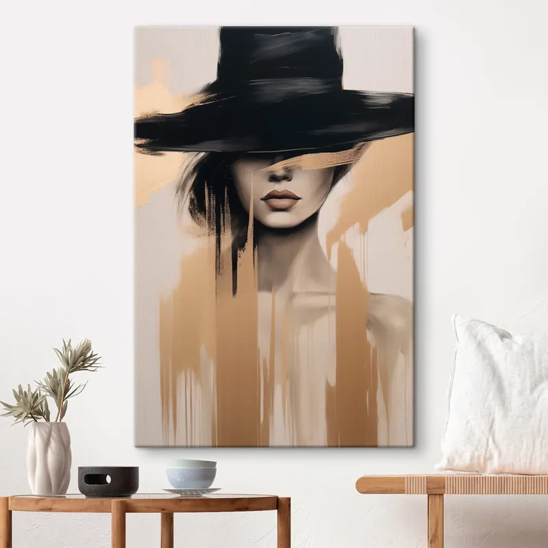 Ofertă limitată Pictură pe pânză Fată cu pălărie Nr s46802