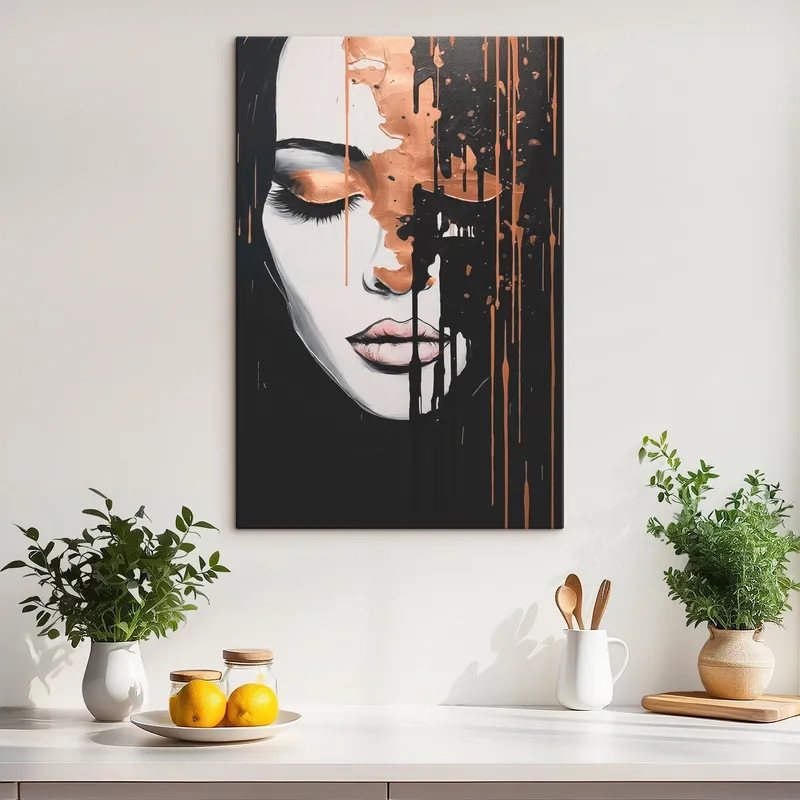Cel mai bun preț Pictură pe pânză Portret abstract al unei fete Nr s46803