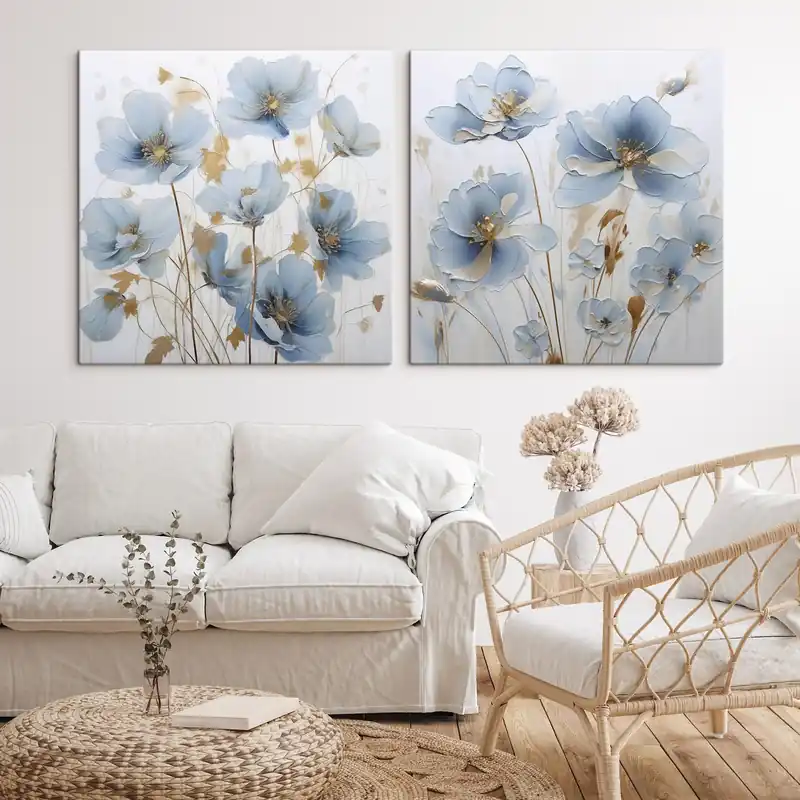 Pictură pe pânză Imitație delicată de flori pictate Nr m01044 Popular