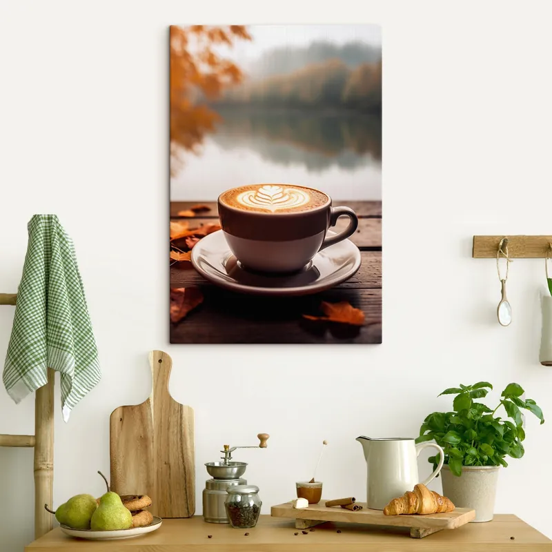 Reducere extra Pictură pe pânză Cappuccino aromat, cafea Nr s46775