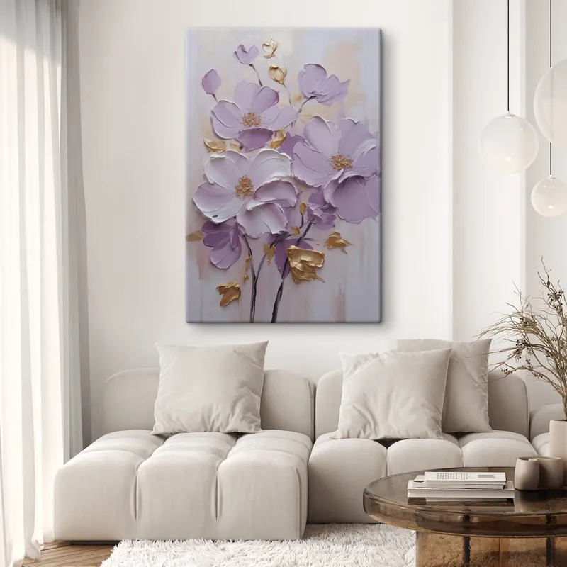 Pictură pe pânză Flori abstracte Nr s46838 Disponibil imediat