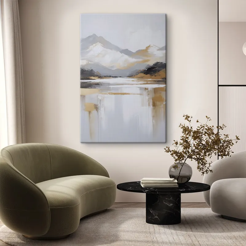 Pictură pe pânză Imitare abstractă a peisajului montan în pictură Nr s46841 Calitate înaltă