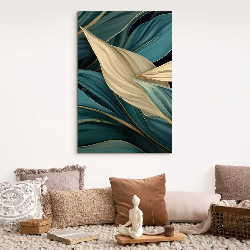 Preț redus Pictură pe pânză Frunze abstracte mari Nr s46880