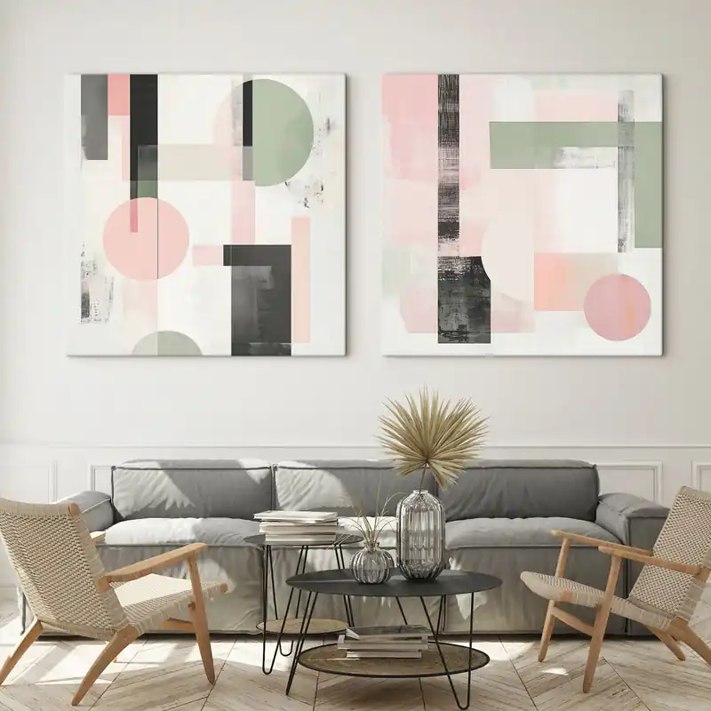 Pictură pe pânză Abstracții geometrice Nr m01039 Reducere de preț