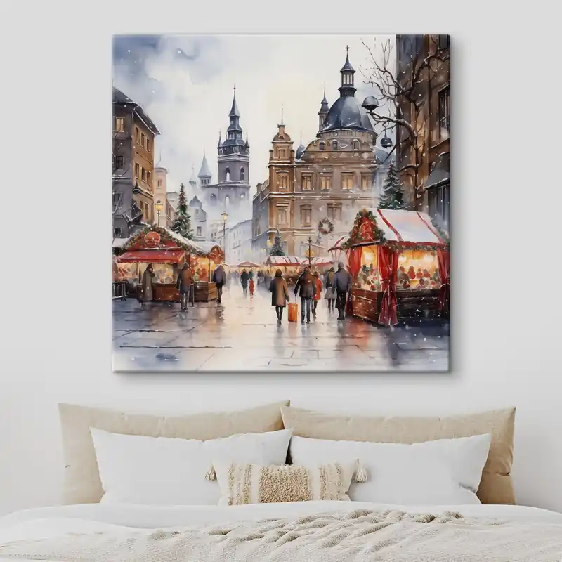 Pictură pe pânză Praga iarna Nr s46968 Discount