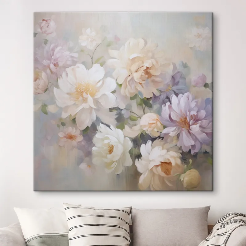 Pictură pe pânză Flori delicate Nr s46911 Reducere extra