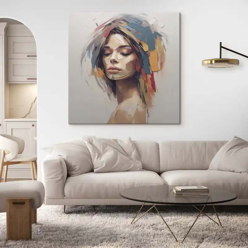 Pictură pe pânză Portret abstract al unei femei Nr s46917 Retur ușor