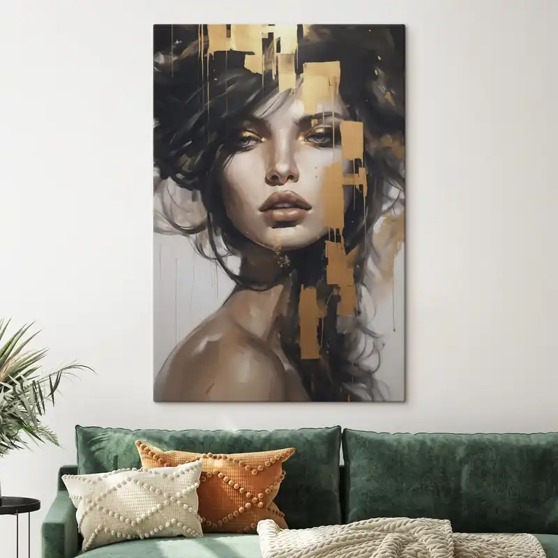 Pictură pe pânză Portret abstract al unei fete Nr s46919 Cumpără online