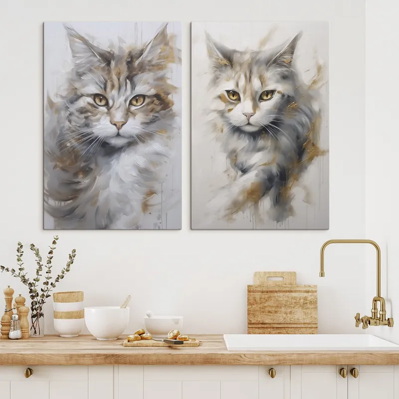 Expediere rapidă Pictură pe pânză Pictură imitație pisici Nr m01054
