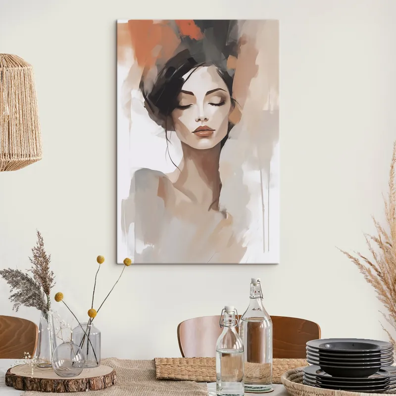 Pictură pe pânză Portret abstract al unei fete Nr s47151 Preț promoțional