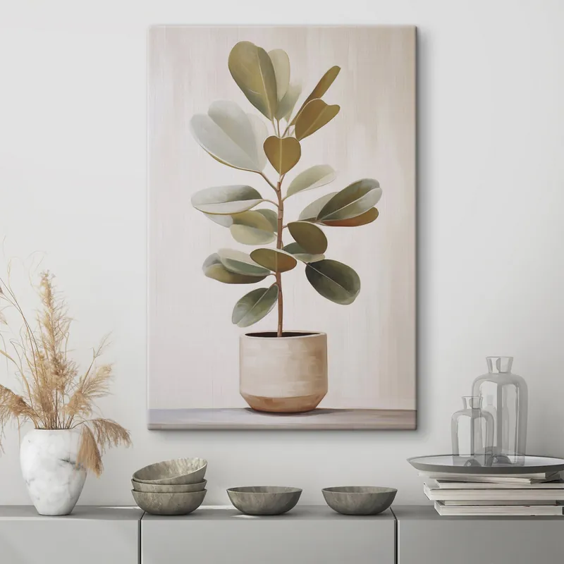 Pictură pe pânză Ficus în ghiveci Nr s47152 Retur ușor