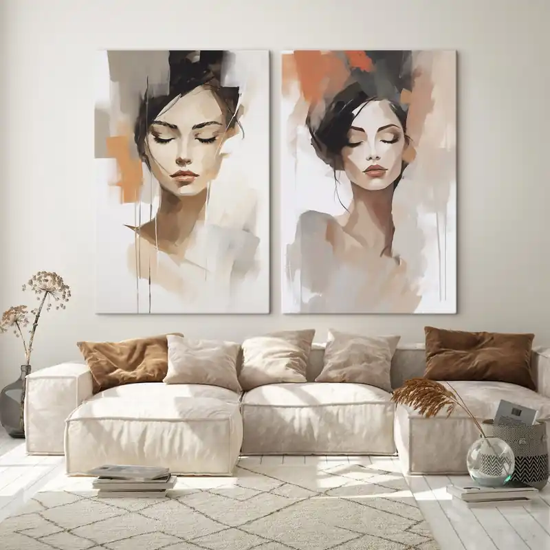 Pictură pe pânză Portret abstract al unei fete Nr m01159 Bestseller