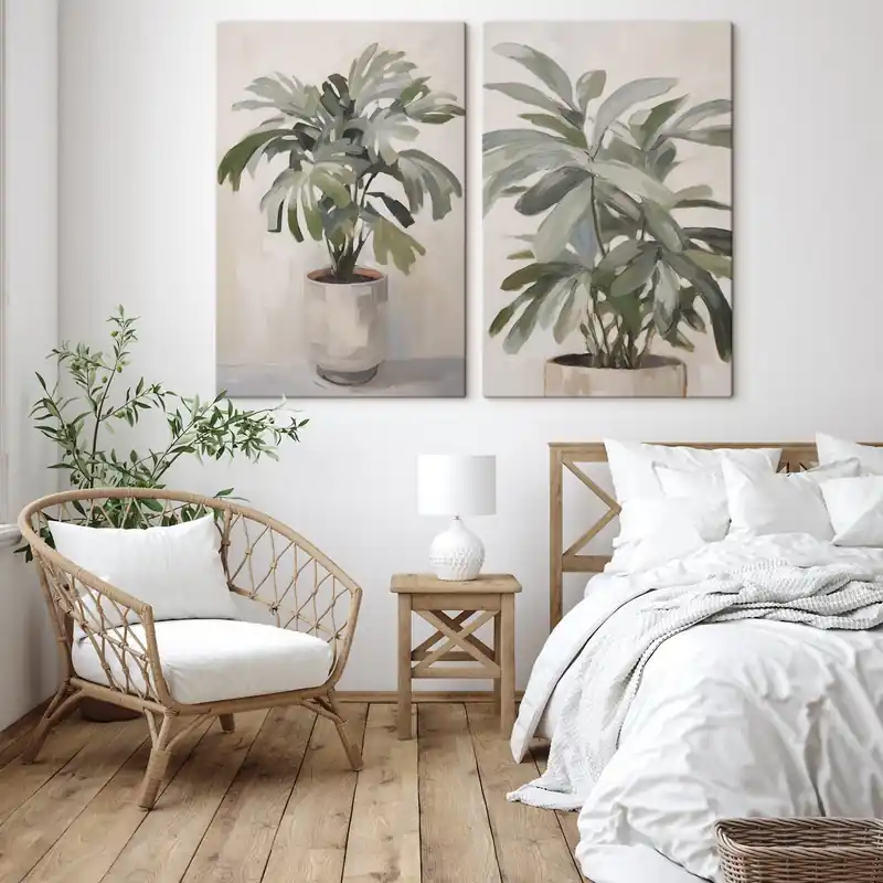 Pictură pe pânză O plantă într-un ghiveci Nr m01161 Preț mic