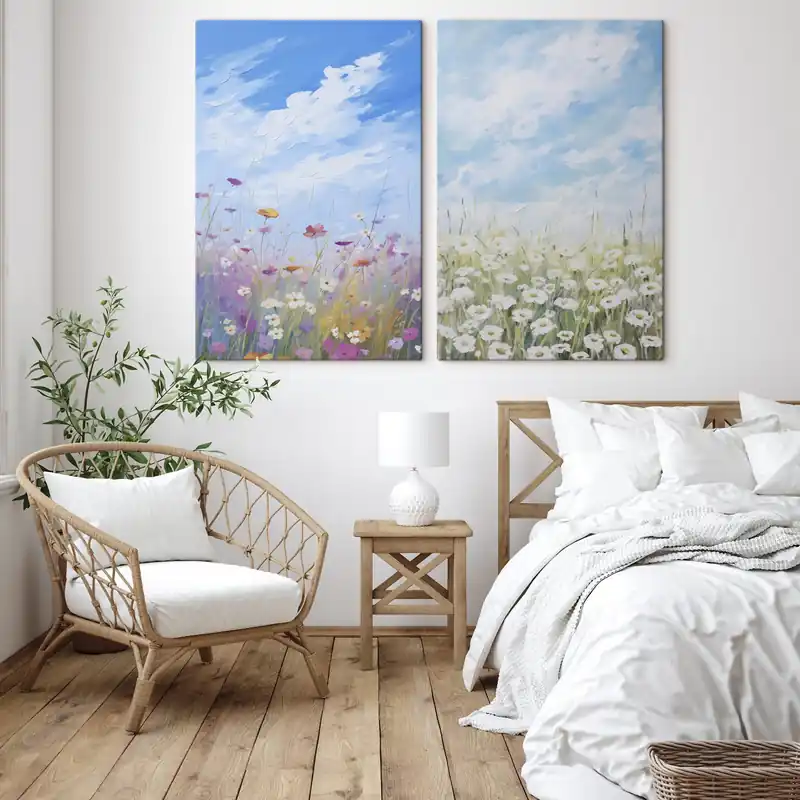 Ieftin Pictură pe pânză Pictură imitație de flori sălbatice Nr m01164