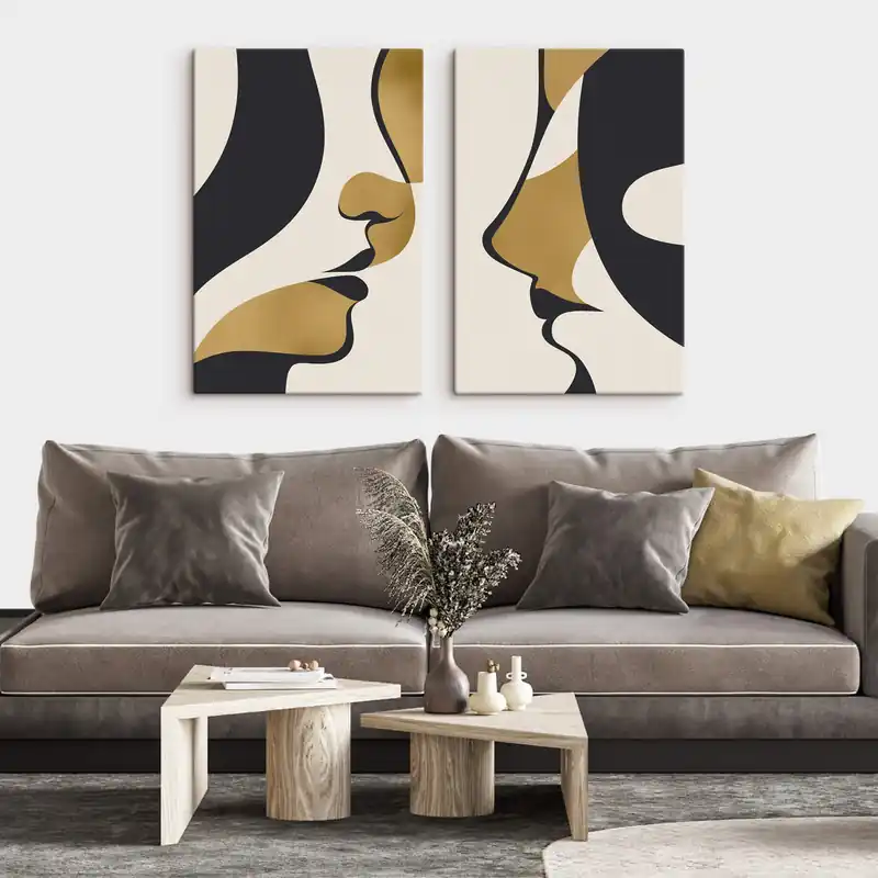 Pictură pe pânză Siluete abstracte ale fețelor Nr m01166 Disponibil imediat