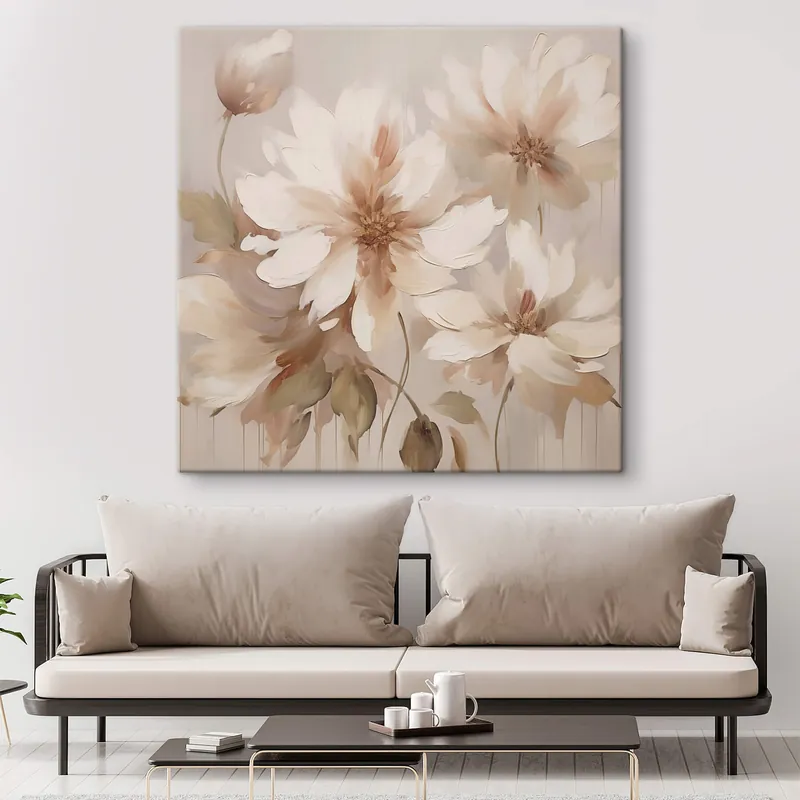 Pictură pe pânză Flori abstracte Nr s47043 Cumpără online