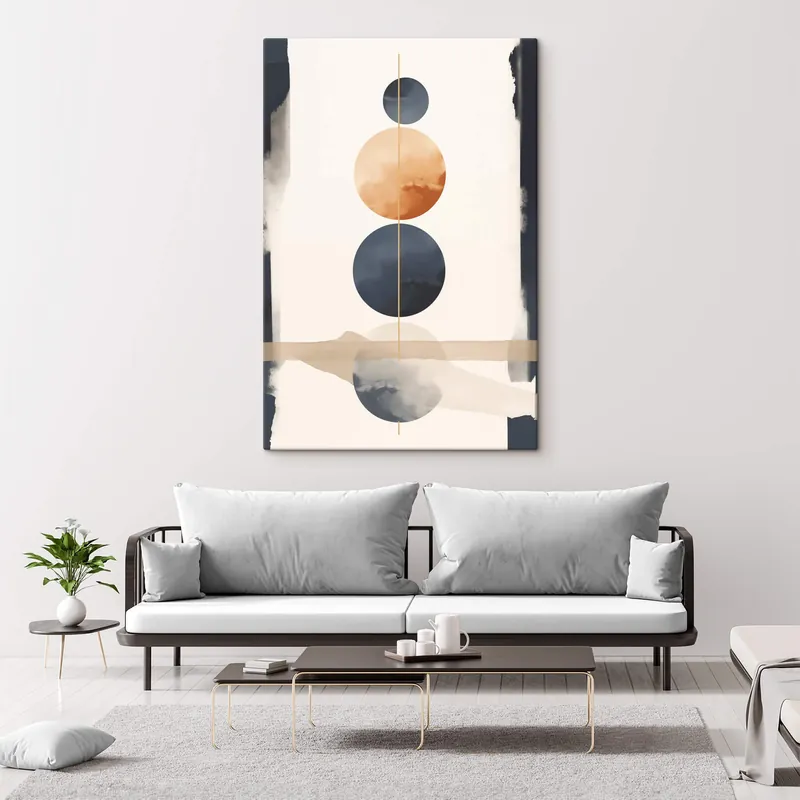 Disponibil imediat Pictură pe pânză Abstracție cu sfere Nr s47101