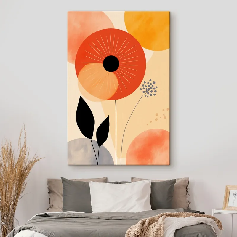 Ofertă exclusivă Pictură pe pânză Artă florală decorativă în stil ilustrație digitală Nr s46927