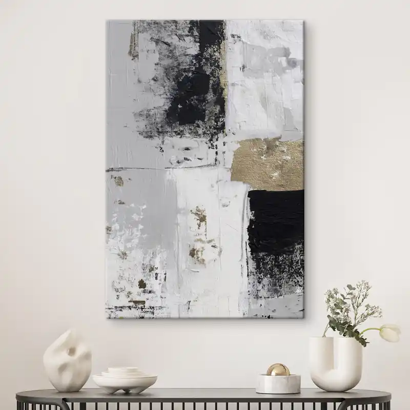 Cumpără online Pictură pe pânză abstracție contemporană în culori contrastante Nr s47134