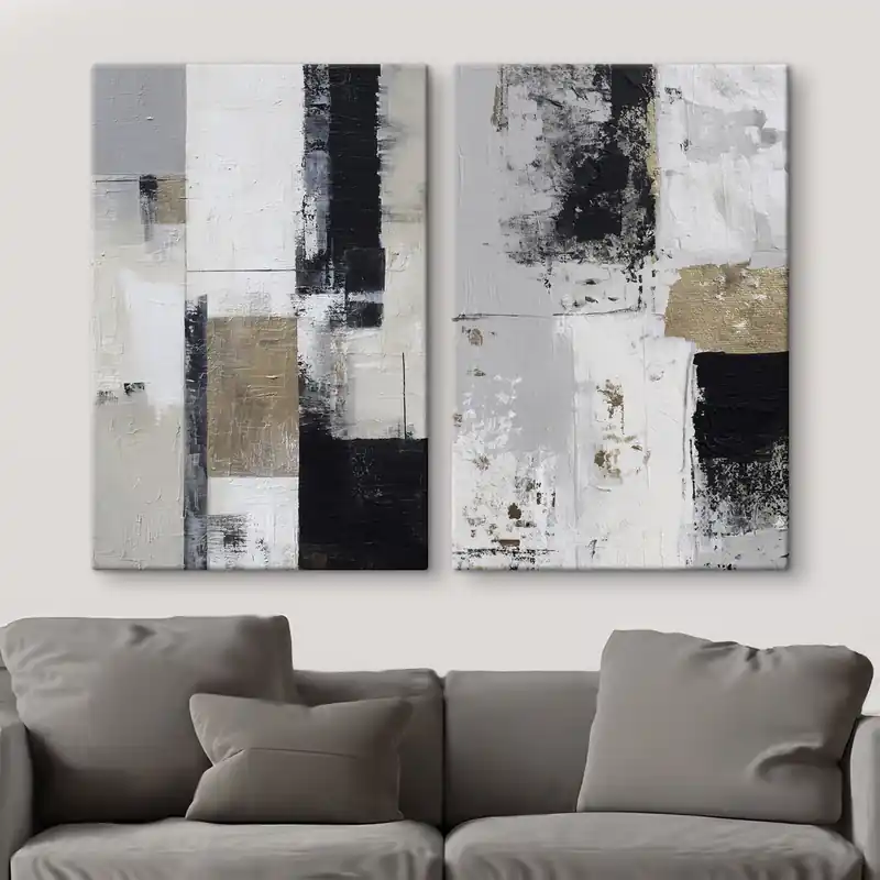 Preț promoțional Pictură pe pânză abstracție contemporană în culori contrastante Nr m01176