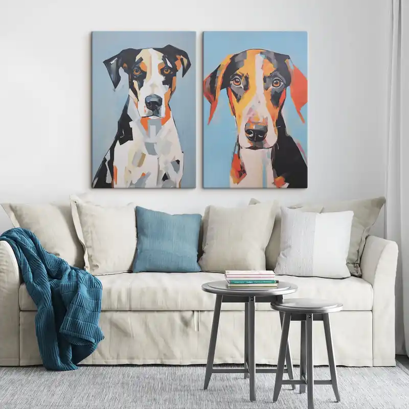 Nu rata Pictură pe pânză Portret abstract al unui câine Nr m01189