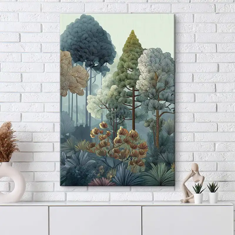 Pictură pe pânză Diversitatea plantelor din pădure Nr s47106 Premium