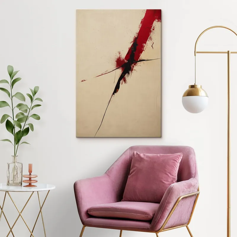 Ieftin Pictură pe pânză Accent roșu Nr s47461
