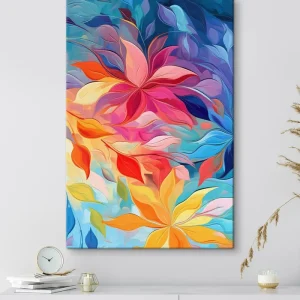 Pictură pe pânză Floare abstractă, pictură în ulei imitație Nr s47446 Promoție