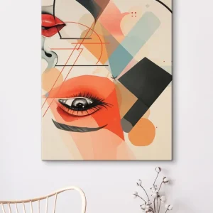 Pictură pe pânză Forme faciale și geometrice Nr s47448 Reducere