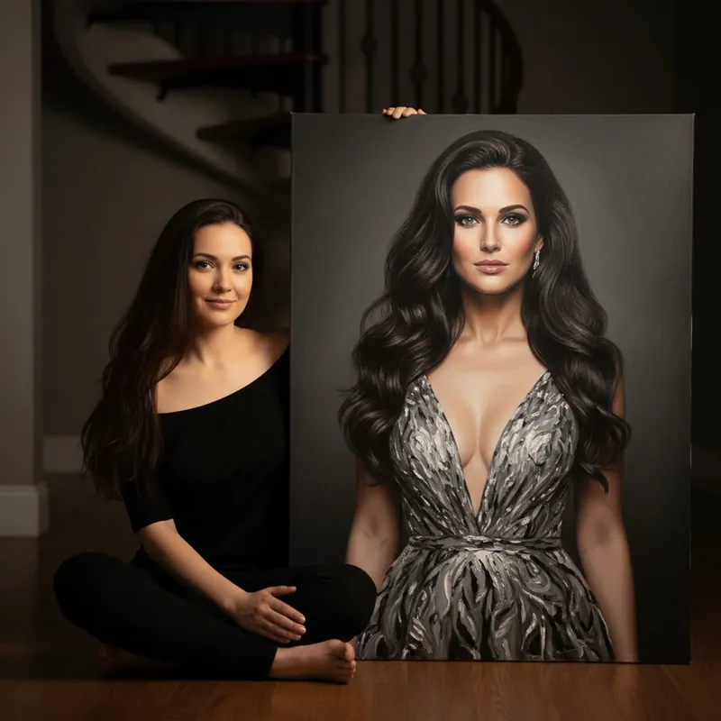 Pictură pe pânză Portret mare dintr-o fotografie pentru perete Nr s47160 Ultima șansă