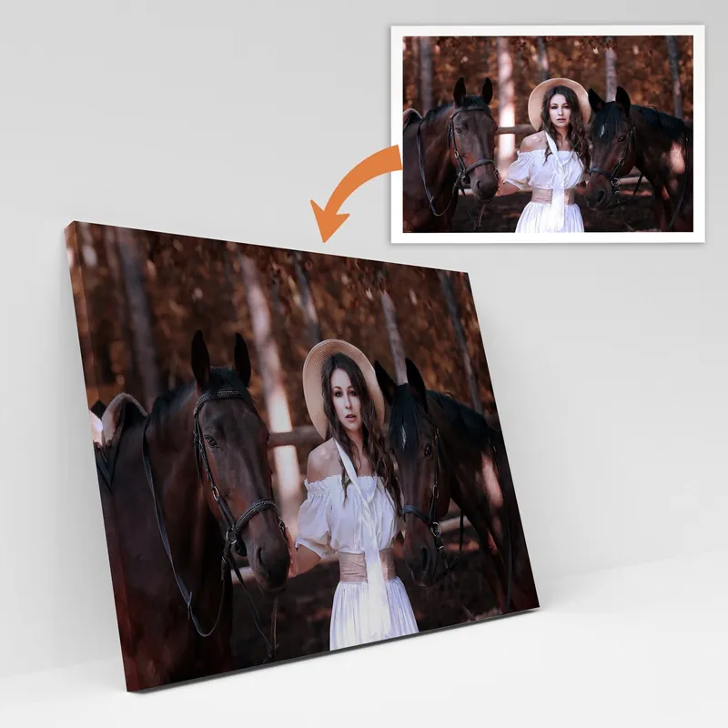 Pictură pe pânză Un cadou pentru o fată pe baza fotografiei ei Nr s47176 Promoție