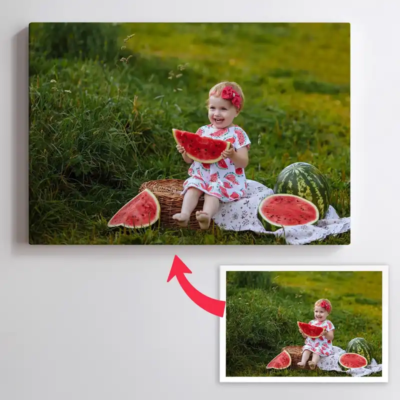 Pictură pe pânză O fotografie a copilului dumneavoastră pe pânză Nr s47187 Premium