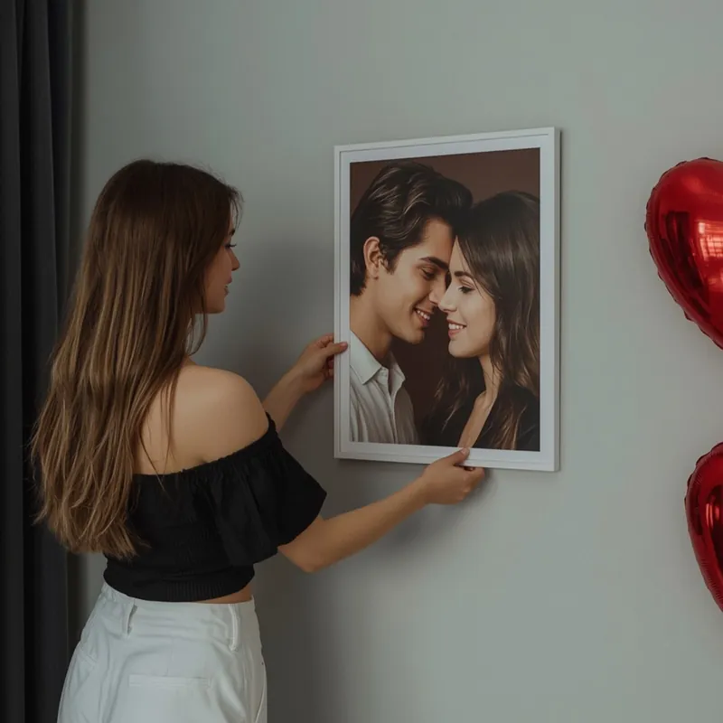 Pictură pe pânză Cadou pentru un cuplu pe baza unei fotografii pe pânză Nr s47193 Super ofertă