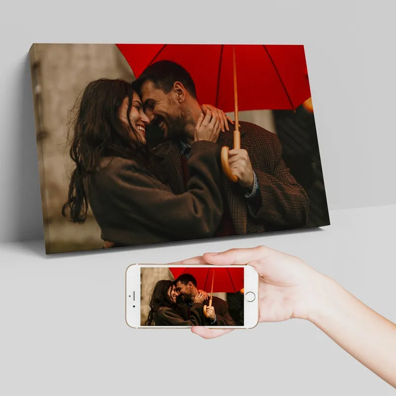 Pictură pe pânză Cadou romantic pentru un cuplu pe baza unei fotografii Nr s47208 Disponibil imediat