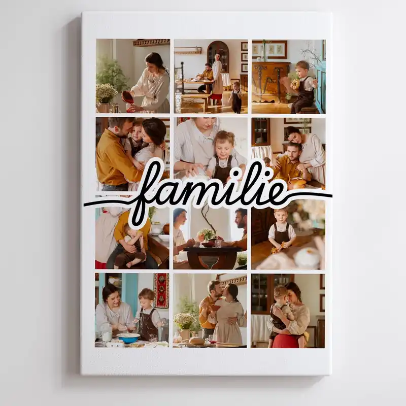 Pictură pe pânză Colaj foto de familie pe baza fotografiei tale Nr s47553 Ofertă