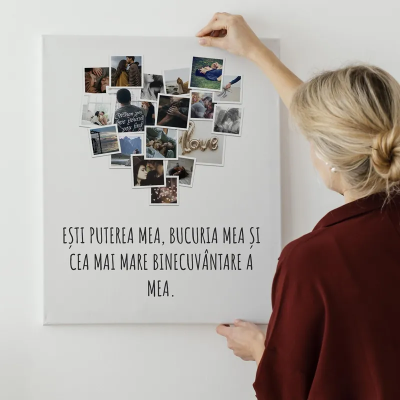 Pictură pe pânză Colaj foto pe pânză pentru zi de naștere din fotografia ta Nr s47580 Preț redus