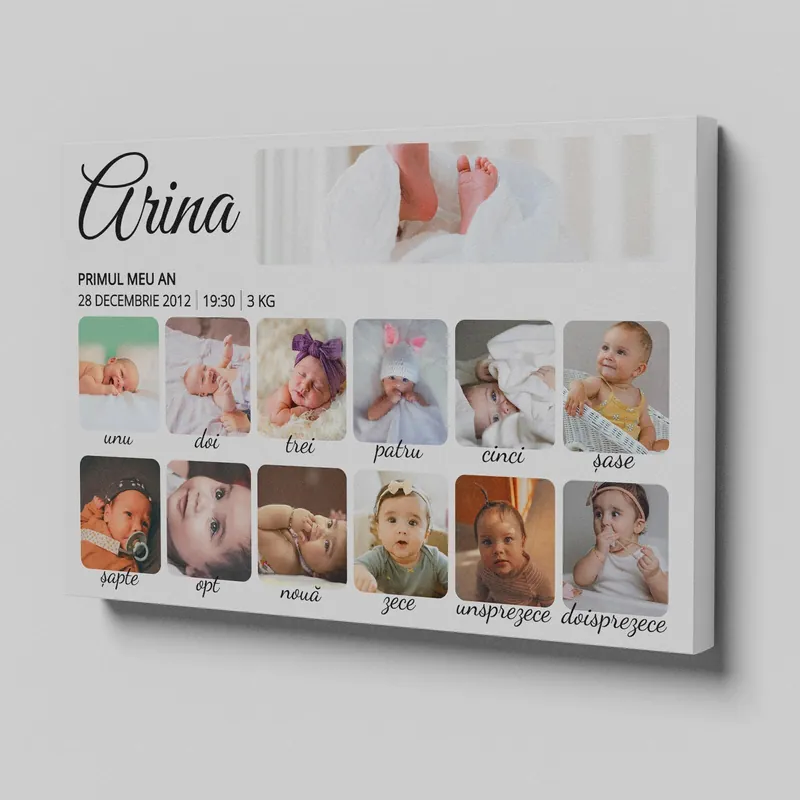 Mai ieftin Pictură pe pânză Colaj foto „Primul meu an” pentru copii mici Nr s47616