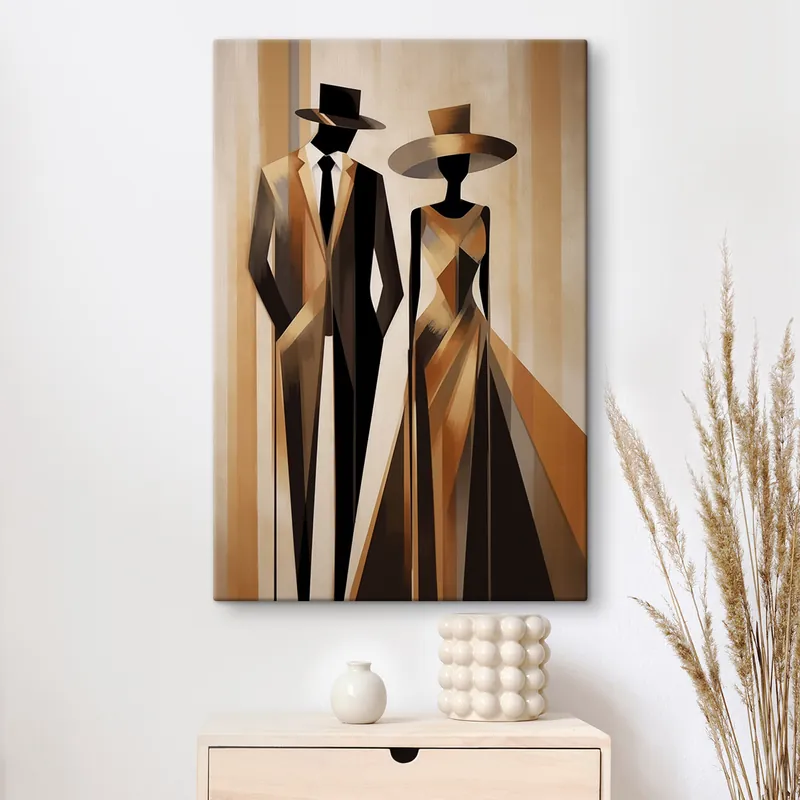 Pictură pe pânză Cuplu abstract Nr s47356 Discount