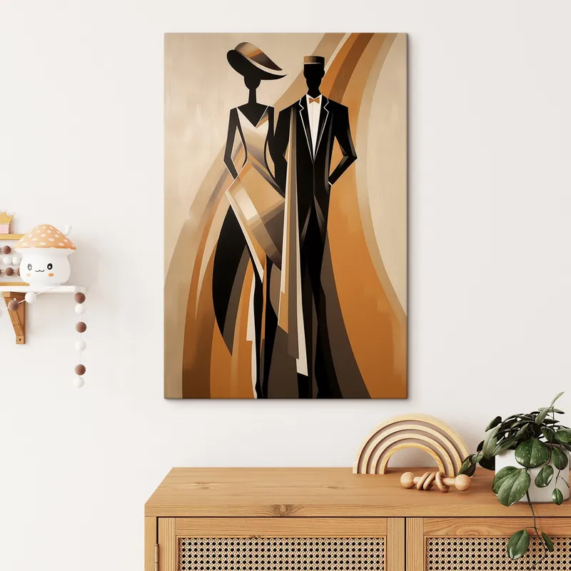 Preferatul clienților Pictură pe pânză Cuplu abstract Nr s47357