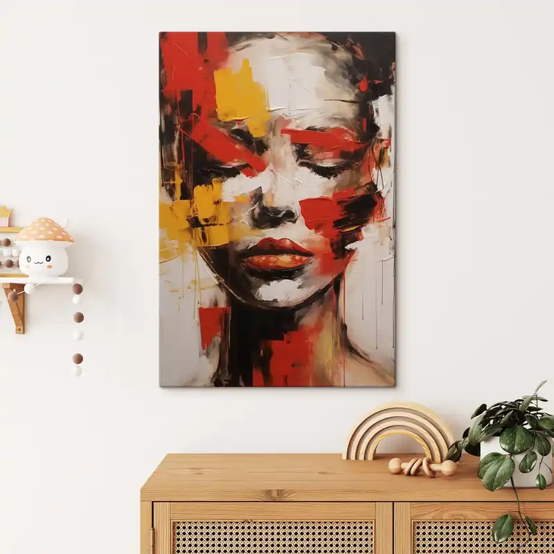 Pictură pe pânză Portret abstract al unei fete Nr s47391 Chilipir