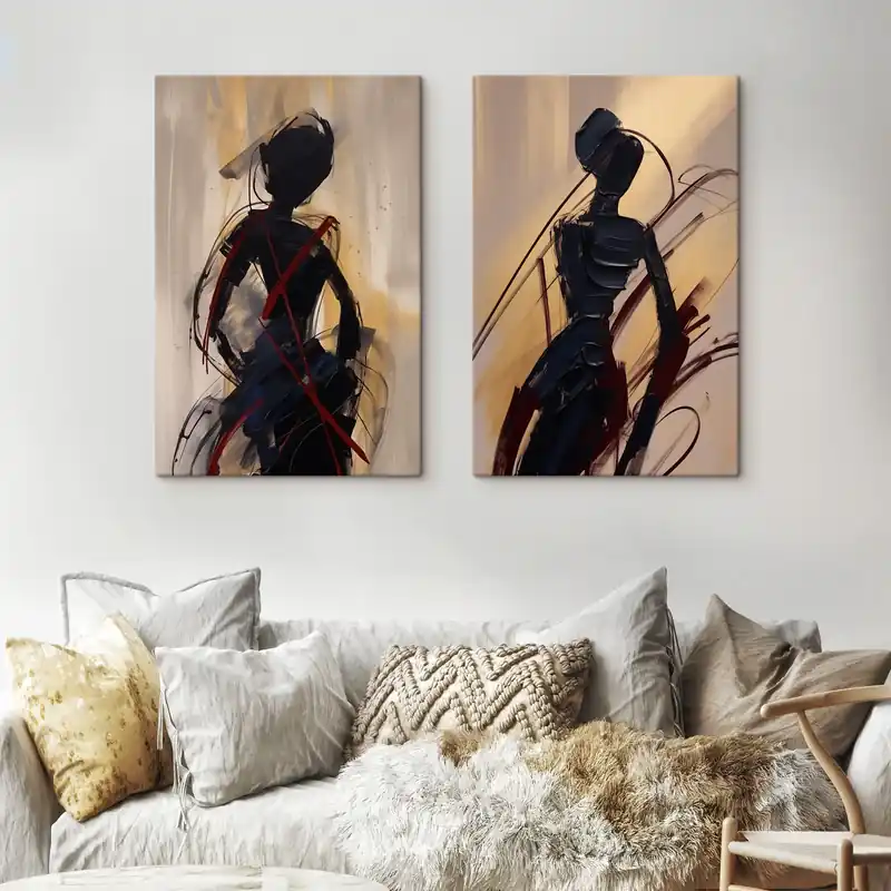 Pictură pe pânză Siluete abstracte Nr m01194 Expediere rapidă