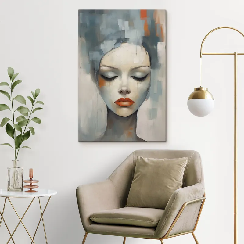 Expediere rapidă Pictură pe pânză Portret abstract al unei fete Nr s47365