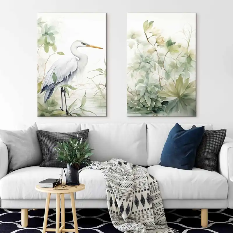 Vezi acum Pictură pe pânză Barza printre plante Nr m01256